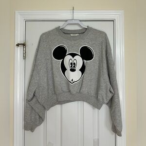 Micky Mouse Cropped Sweatshirt - Size M